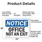 Signmission Exit Sign, Aluminum, 24 in W, 18 in H, Office Not An Exit OS-2PACK-NS-A-1824-L-16284 - alternate 6